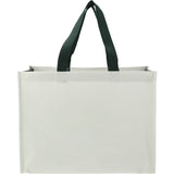 RPET Laminated Matte Shopper Tote — Natural — blank front view — 17