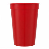 Solid 12oz Stadium Cup — Red (RD) — blank product view — 15