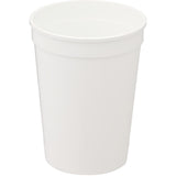 Solid 12oz Stadium Cup — White (WH) — blank front view — 4