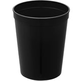 Solid 16oz Stadium Cup — Black (BK) — blank front view — 13