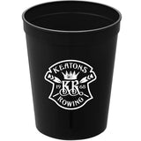 Solid 16oz Stadium Cup — Black (BK) — decorated front view — 11