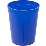 Solid 16oz Stadium Cup — Blue (BL) — blank front view — 9