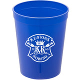 Solid 16oz Stadium Cup — Blue (BL) — decorated front view — 7
