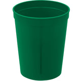 Solid 16oz Stadium Cup — Green (GR) — blank front view — 34
