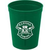 Solid 16oz Stadium Cup — Green (GR) — decorated front view — 32