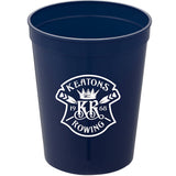 Solid 16oz Stadium Cup — Navy (NY) — decorated front view — 27