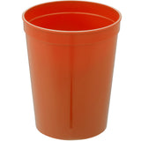 Solid 16oz Stadium Cup — Orange (OR) — blank front view — 4