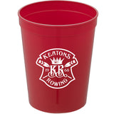Solid 16oz Stadium Cup — Red (RD) — decorated front view — 23
