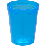 Solid 16oz Stadium Cup — Translucent Blue (TBL) — blank back view — 22