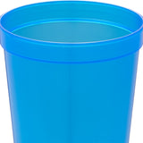 Solid 16oz Stadium Cup — Translucent Blue (TBL) — blank product view — 21