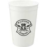 Solid 16oz Stadium Cup — White (WH) — decorated front view — 15