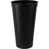 Solid 24oz Stadium Cup — Black (BK) — blank front view — 8