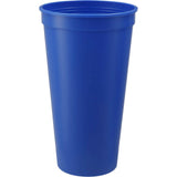 Solid 24oz Stadium Cup — Blue (BL) — blank front view — 13