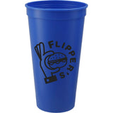 Solid 24oz Stadium Cup — Blue (BL) — decorated front view — 11