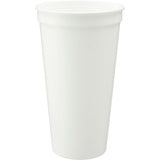 Solid 24oz Stadium Cup — White (WH) — blank front view — 4