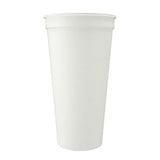 Solid 24oz Stadium Cup — White (WH) — blank product view — 3