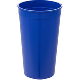 Solid 32oz Stadium Cup — Blue (BL) — blank front view — 17