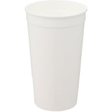 Solid 32oz Stadium Cup — White (WH) — blank front view — 13