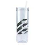Chroma Recycled Acrylic Skinny Tumbler 16oz — Clear (CL) — decorated front view — 14