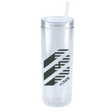 Chroma Recycled Acrylic Skinny Tumbler 16oz — Clear (CL) — decorated front view — 15