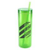 Chroma Recycled Acrylic Skinny Tumbler 16oz — Lime (LM) — decorated front view — 10