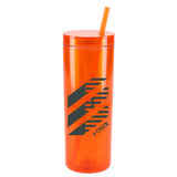 Chroma Recycled Acrylic Skinny Tumbler 16oz — Orange (OR) — decorated front view — 6