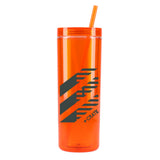 Chroma Recycled Acrylic Skinny Tumbler 16oz — Orange (OR) — decorated front view — 7
