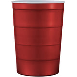 Recyclable Steel Chill-Cups™ 16oz — RED (RE) — blank front view — 5