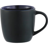 Riviera Electric 11oz Ceramic Mug — Black w — blank front view — 12
