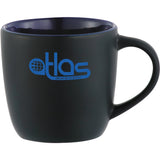 Riviera Electric 11oz Ceramic Mug — Black w — decorated front view — 11