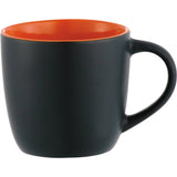 Riviera Electric 11oz Ceramic Mug — Black — blank front view — 6