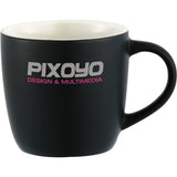 Riviera Electric 11oz Ceramic Mug — Black w — decorated front view — 2