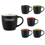 Riviera Electric 11oz Ceramic Mug — Black w — decorated front view — 4