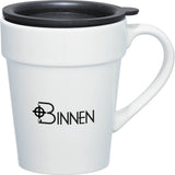 Habanera 10oz Ceramic Mug — White (WH) — decorated front view — 2
