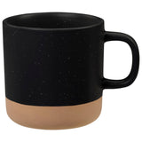 Santos Artisanal 12oz Ceramic Coffee Mug — Black (BK) — blank front view — 7