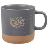 Santos Artisanal 12oz Ceramic Coffee Mug — Gray (GY) — decorated front view — 4