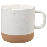 Santos Artisanal 12oz Ceramic Coffee Mug — White (WH) — blank front view — 3