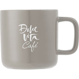 Boulder 12 oz Ceramic Mug — Tan (TN) — decorated front view — 8