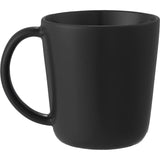 Nantucket 12 oz Ceramic Mug — Black (BK) — blank back view — 11