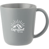 Nantucket 12 oz Ceramic Mug — Gray (GY) — decorated front view — 20