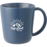 Nantucket 12 oz Ceramic Mug — Nightfall Blue — decorated front view — 2