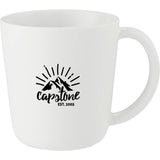 Nantucket 12 oz Ceramic Mug — White (WH) — decorated front view — 14