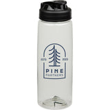 Surf Bottle w/ Black Sip-n-Go Lid 26 oz — Clear (CL) — decorated front view — 13