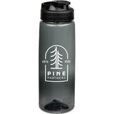 Surf Bottle w/ Black Sip-n-Go Lid 26 oz — Smoke (SM) — decorated front view — 2