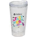Lakeside 16 oz Double Wall Tritan™ Tumbler — Clear (CL) — decorated front view