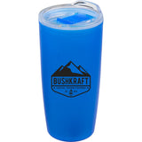Coastal 22 oz Double Wall Tumbler — Blue (BL) — decorated front view — 15