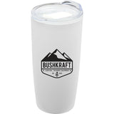 Coastal 22 oz Double Wall Tumbler — White (WH) — decorated front view — 11