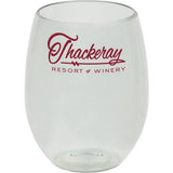 Veranda 16 oz Recycled Stemless Wine Tumbler — Clear (CL) — decorated front view — 2
