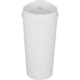 Roadmaster 20oz Travel Tumbler with Sip-Thru Lid — White (WH) — blank back view — 6