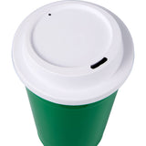 Traveler 16 oz Travel Cup with Sip-Through Lid — Green (GR) — blank detail view — 25